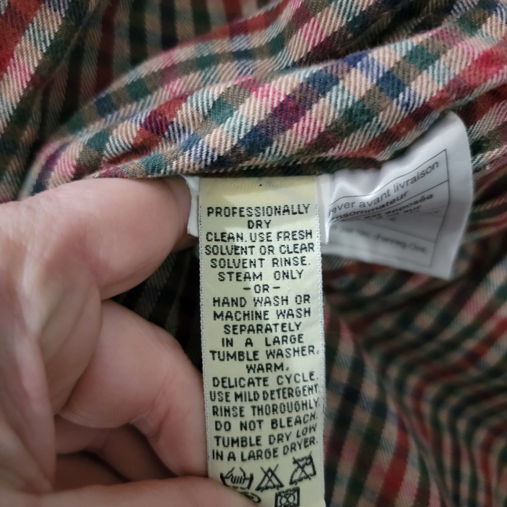 VTG Eddie Bauer Goose Down Jacket Small Women Green Cotton Leather, Hiking Chore - Picture 15 of 16